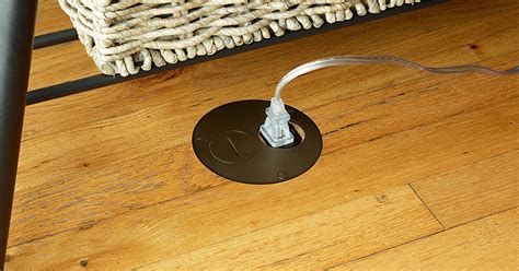 flush mount electrical floor box|flush floor mounted electrical outlet.